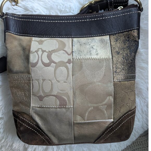 Coach Patchwork Leather Shoulder Bag*see Callouts - Picture 4 of 14